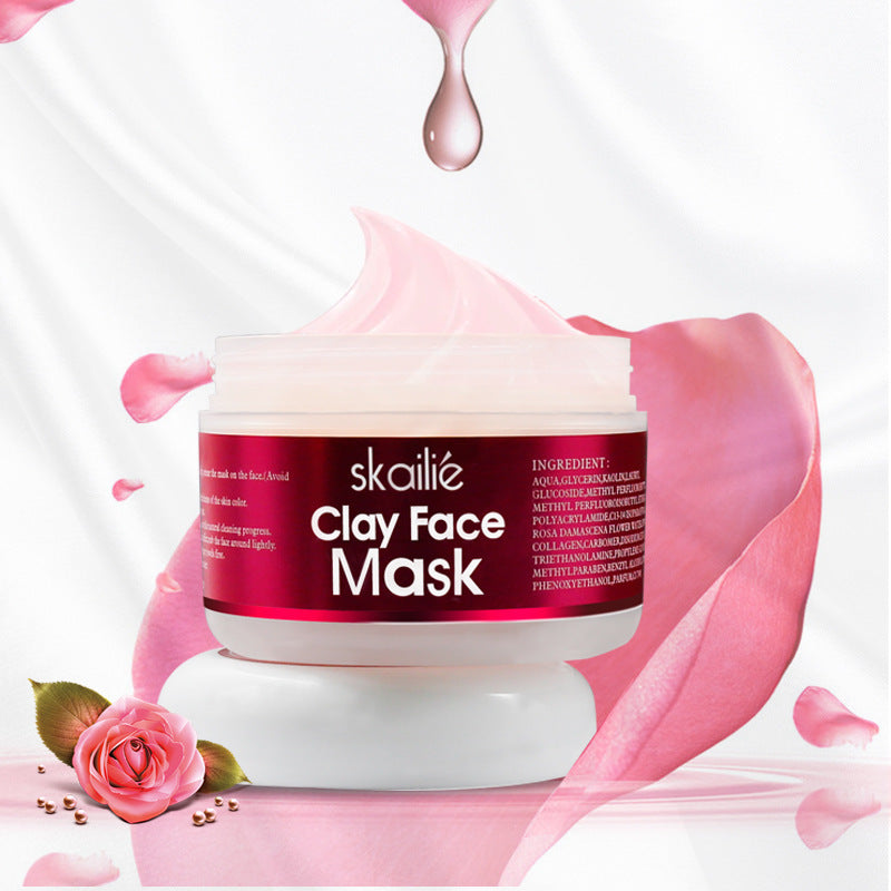 Skallie Clay Face Rose  Clean Skin Repair Mask