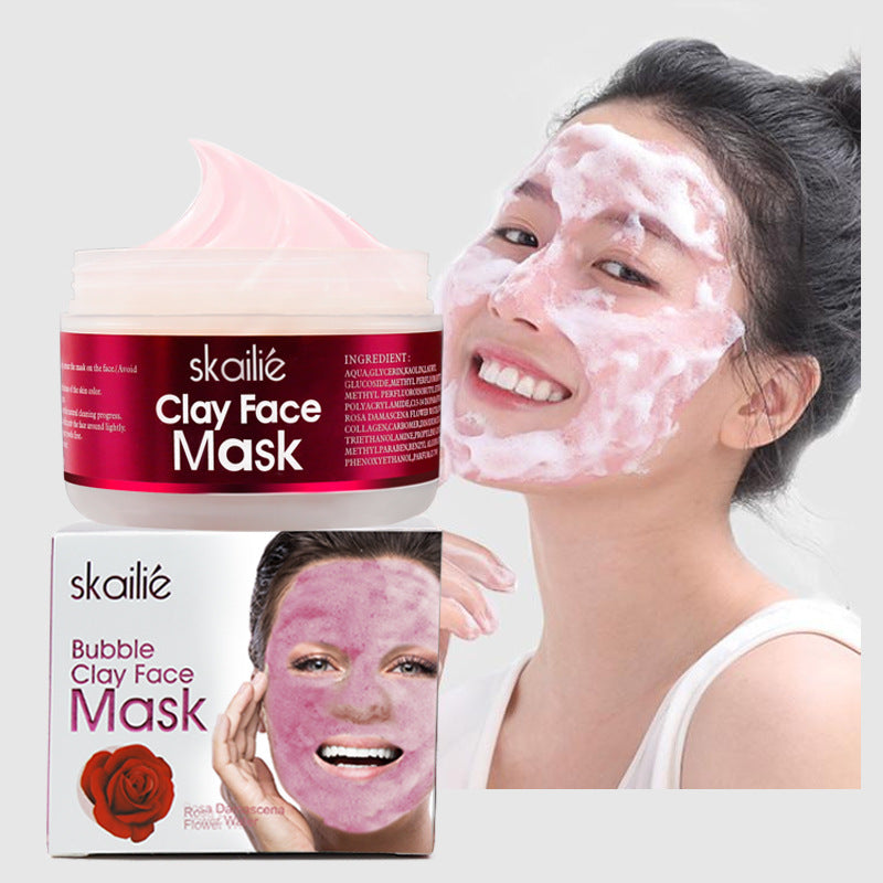 Skallie Clay Face Rose  Clean Skin Repair Mask